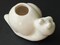 65mm Large White Snail Bead - Vintage Ceramic Macrame Bead bN1